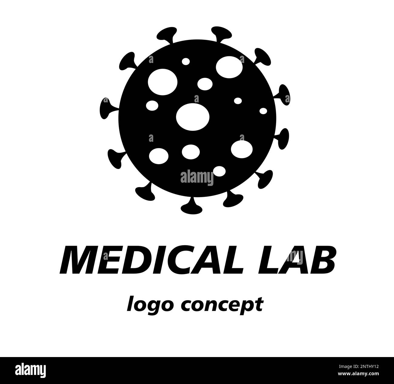 Medical lab logo concept, logotype template, medical logo mockup vector