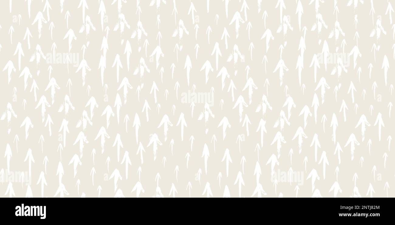 Seamless ARROWS abstract pattern hand painted with ink brush Stock Vector