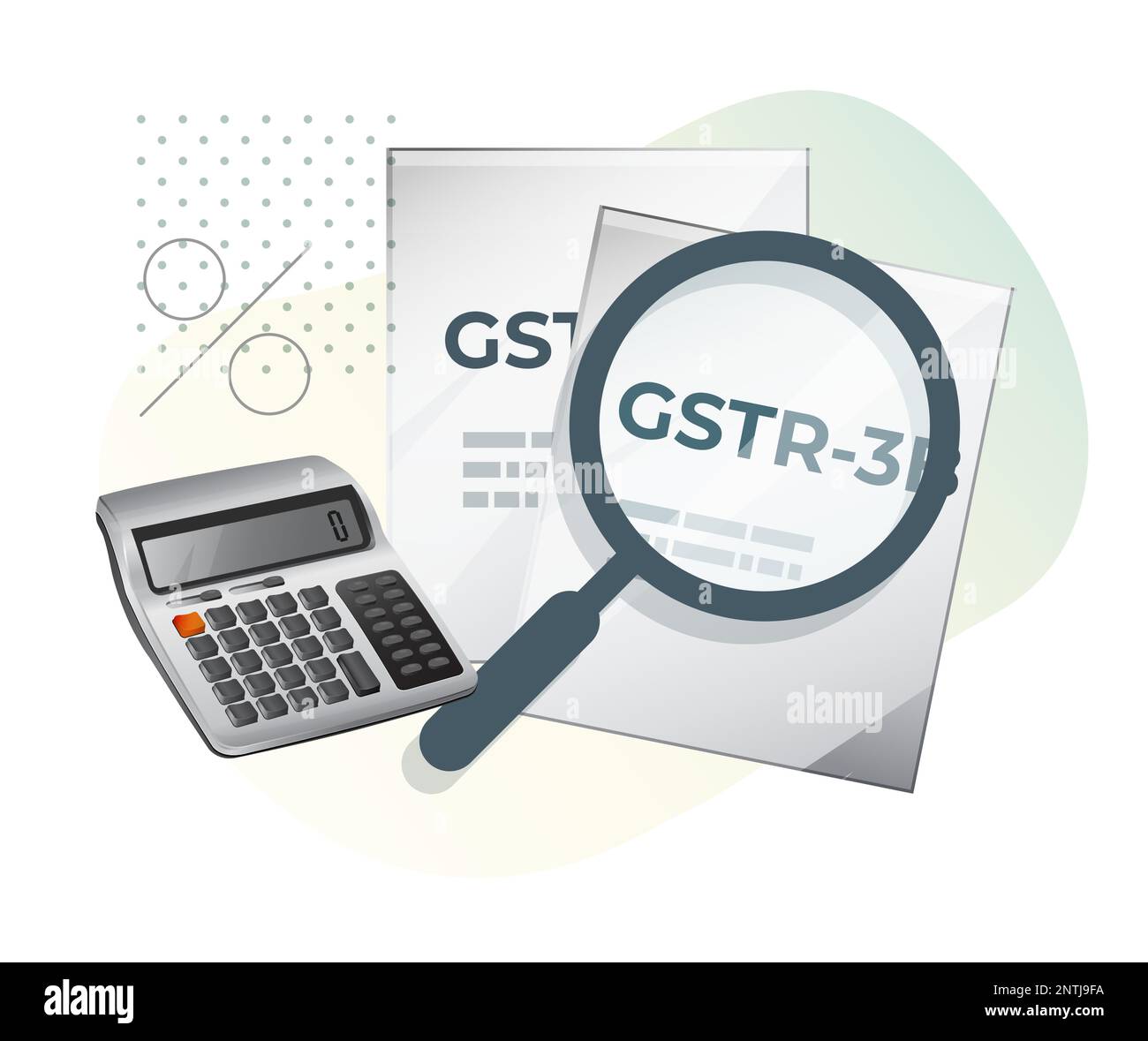 GST Compliance - GSTR-3B Return Filing - Illustration As EPS 10 File ...