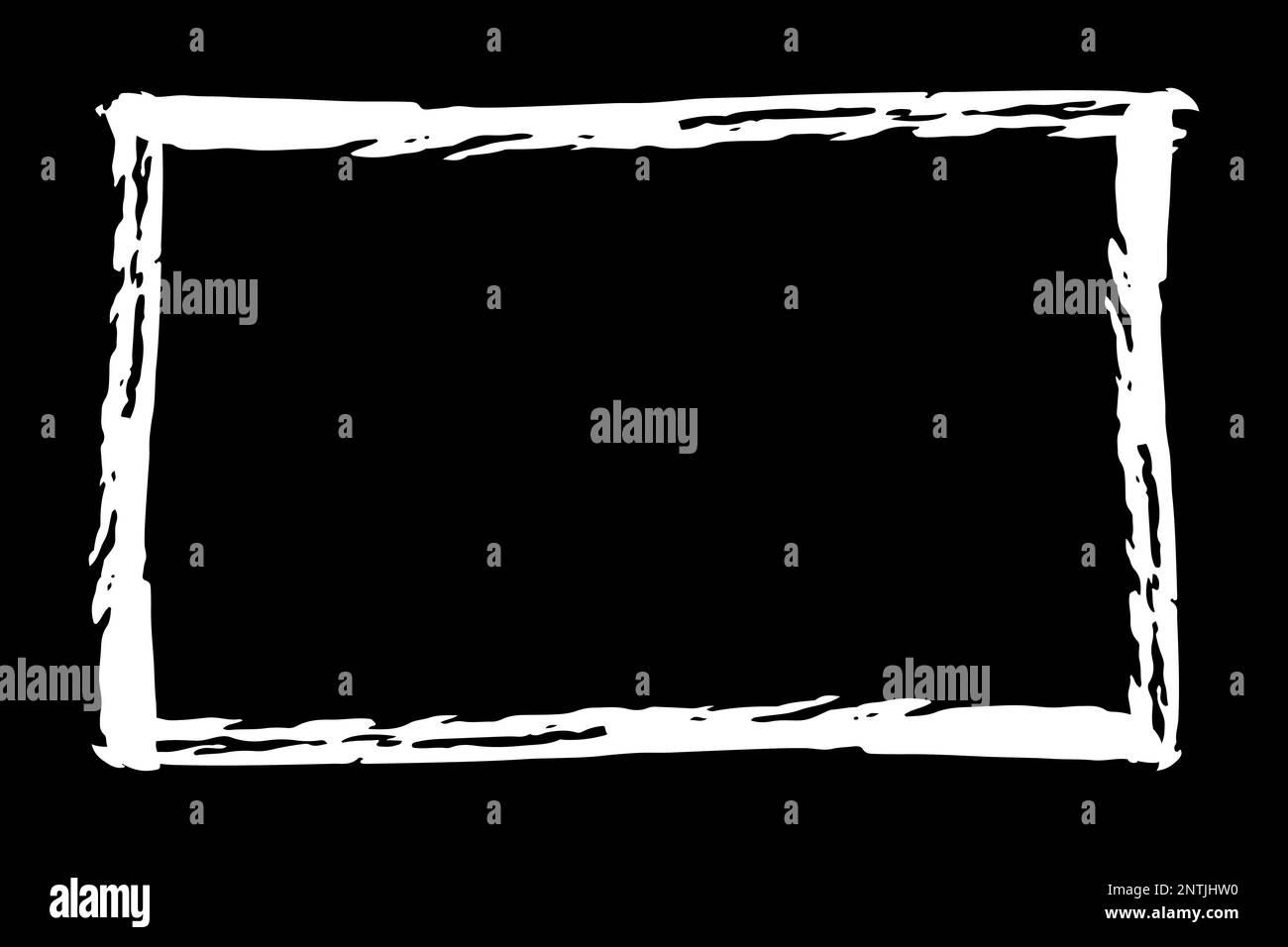 Rectangle frame hand painted with white paint Stock Vector Image & Art