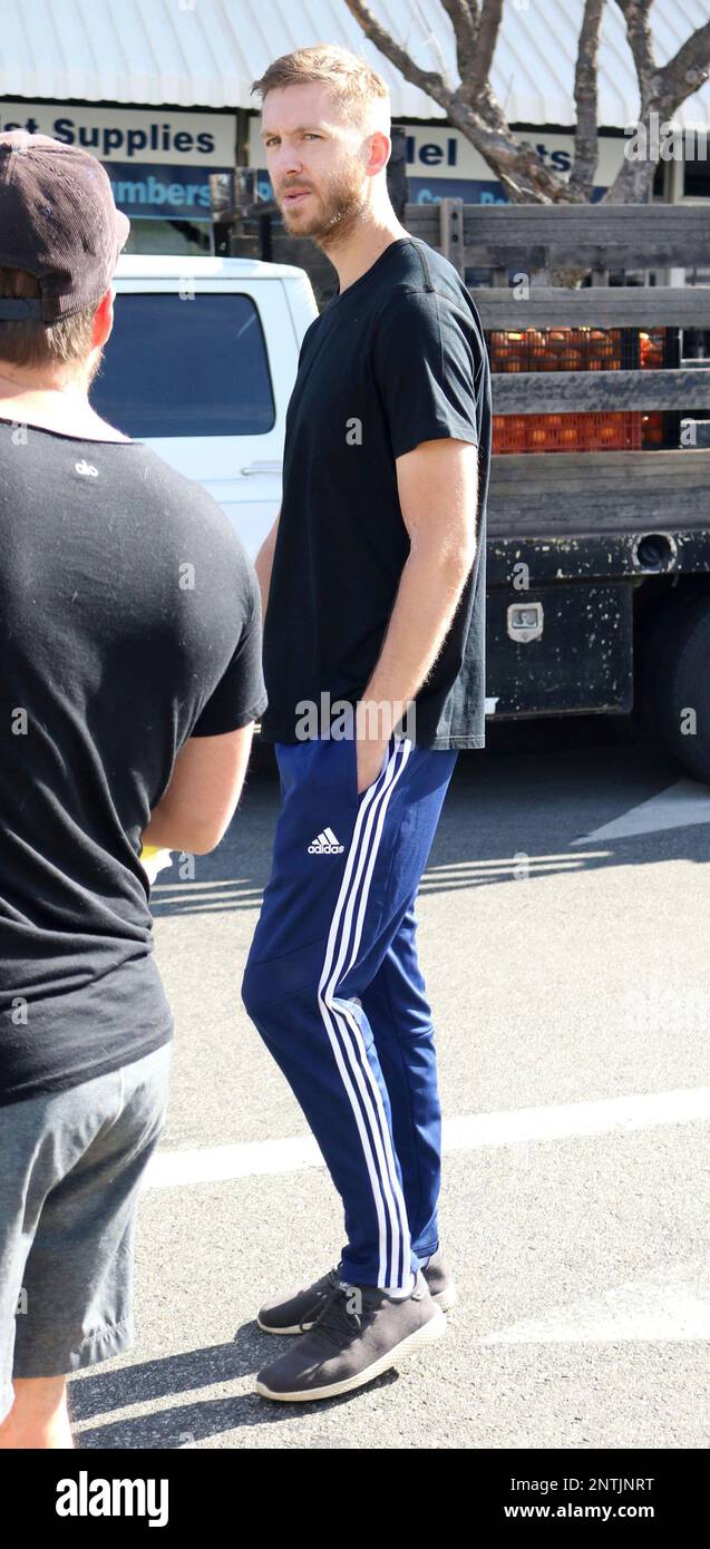 Photo by: zz/GOTPAP/STAR MAX/IPx 2019 4/14/19 Calvin Harris is seen  shopping at the Farmers Market in Studio City, Los Angeles, CA Stock Photo  - Alamy