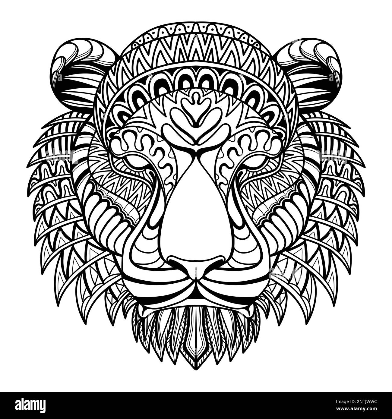 Tiger-Mandalas: Entspannung und Kreativität mit majestätischen Raubkatzen (Ausmalbilder Kostenlos!)