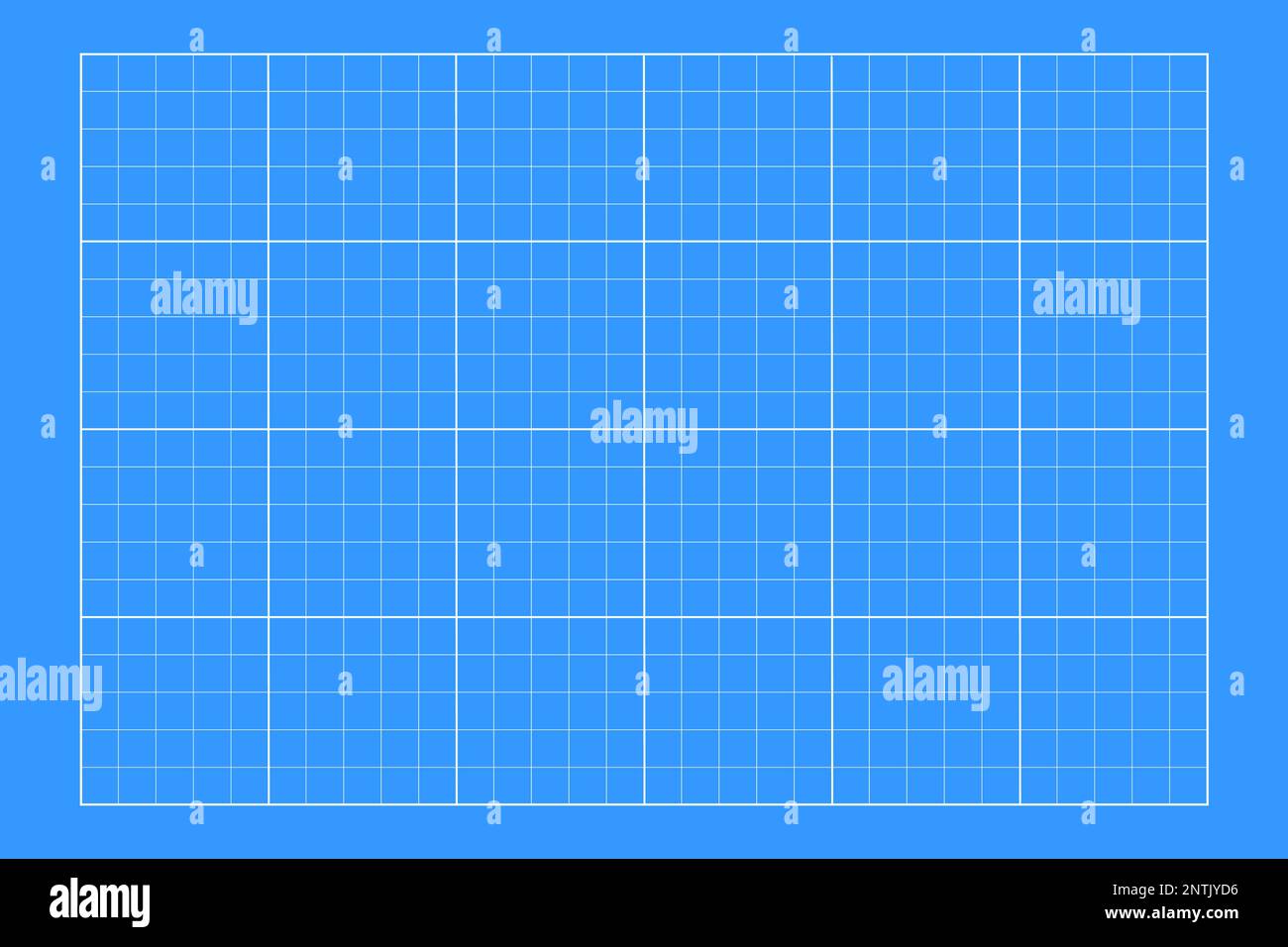 Blueprint grid background. Checkered blank template for cutting mat