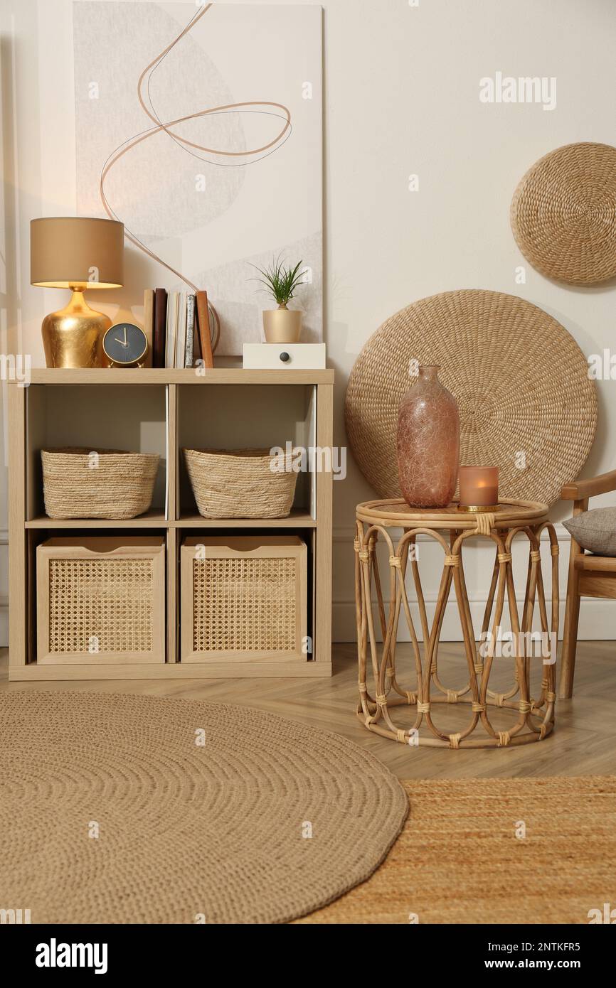 Bohemian Blue White Botanical Print royalty-free images