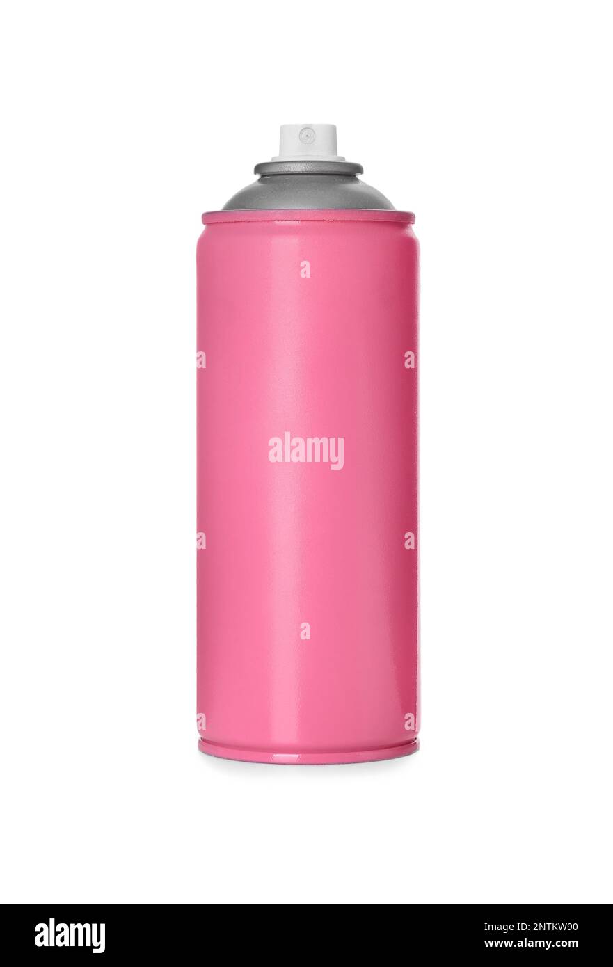 Can of pink spray paint isolated on white. Graffiti supply Stock Photo Alamy