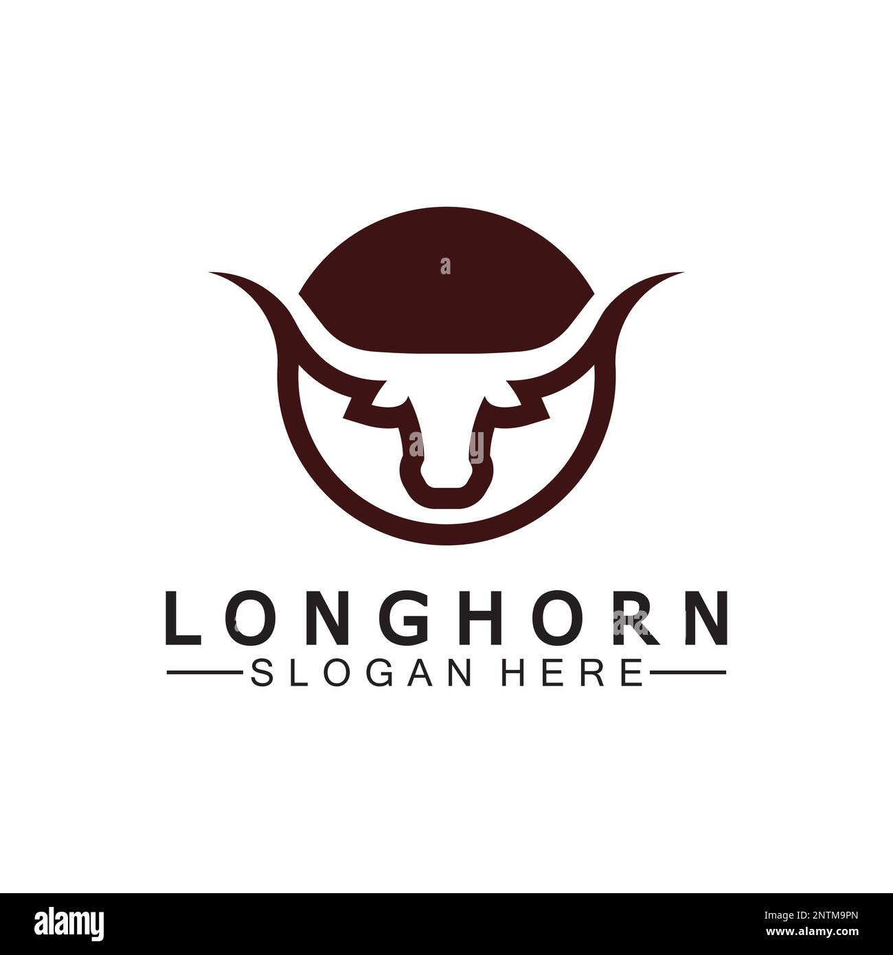 Long horn logo template vector illustration design Stock Vector