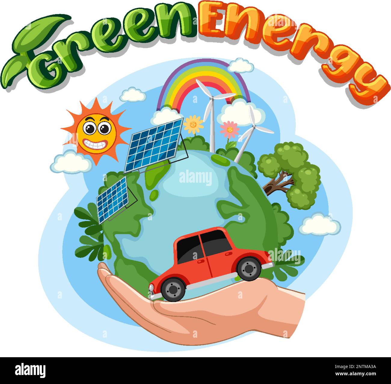 Alternative green energy vector concept illustration Stock Vector Image ...
