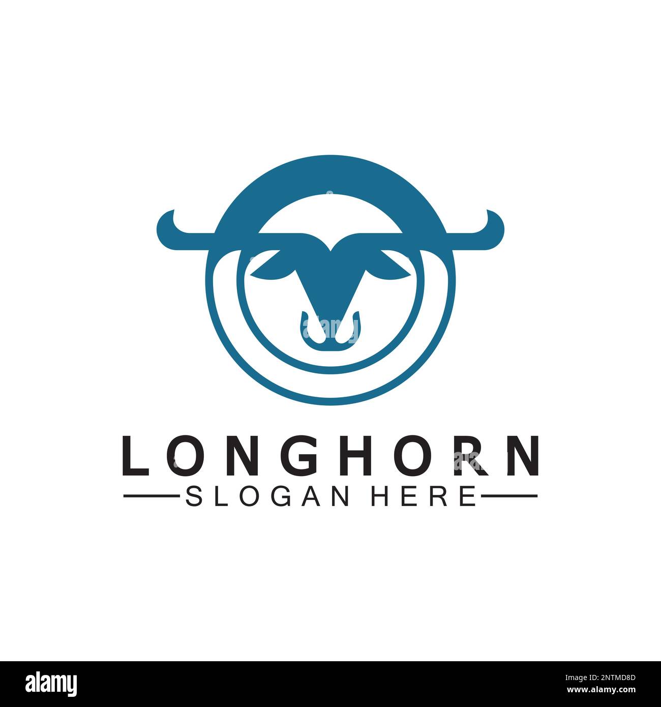 Long horn logo template vector illustration design Stock Vector
