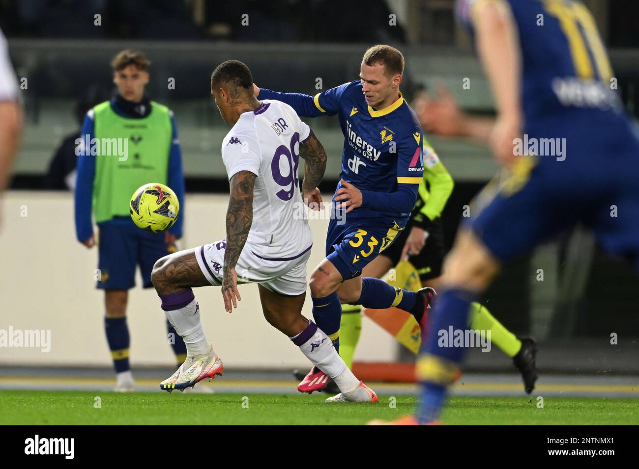Verona, Italy. February 27, 2023, Andrej Duda (hellas VeronaIgor Julio ...