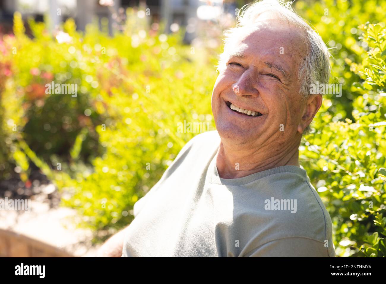 Senior man smiling at camera hi-res stock photography and images - Alamy