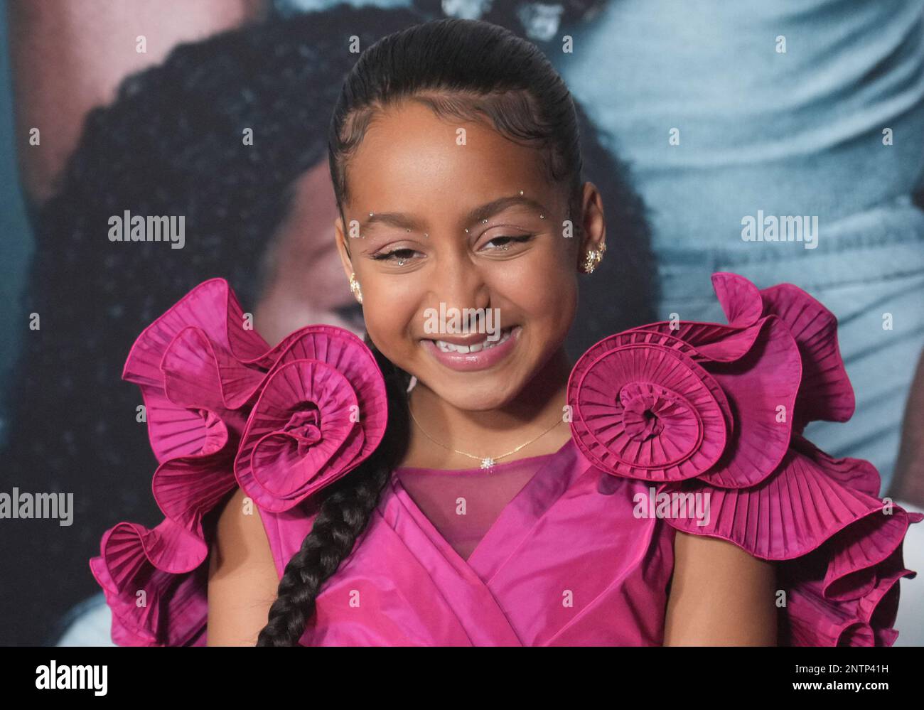 Mila Davis-Kent arrives at the CREED III Los Angeles Premiere held at