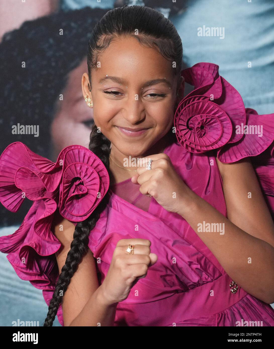 Los Angeles, USA. 27th Feb, 2023. Mila Davis-Kent arrives at the CREED