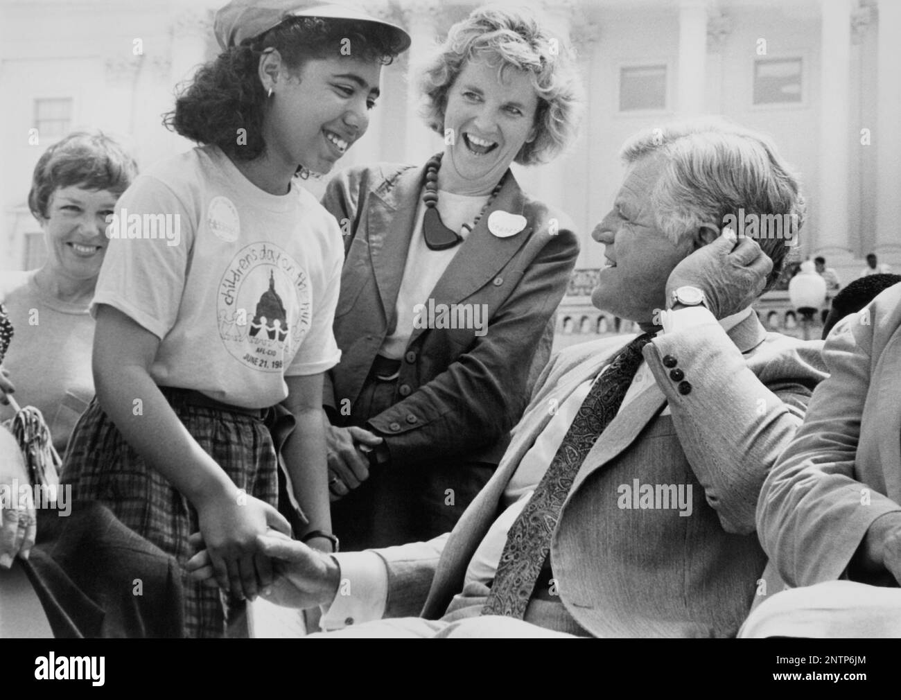 Sen. Edward Moore "Ted" Kennedy, D-Mass., with Tunya Butterfield and