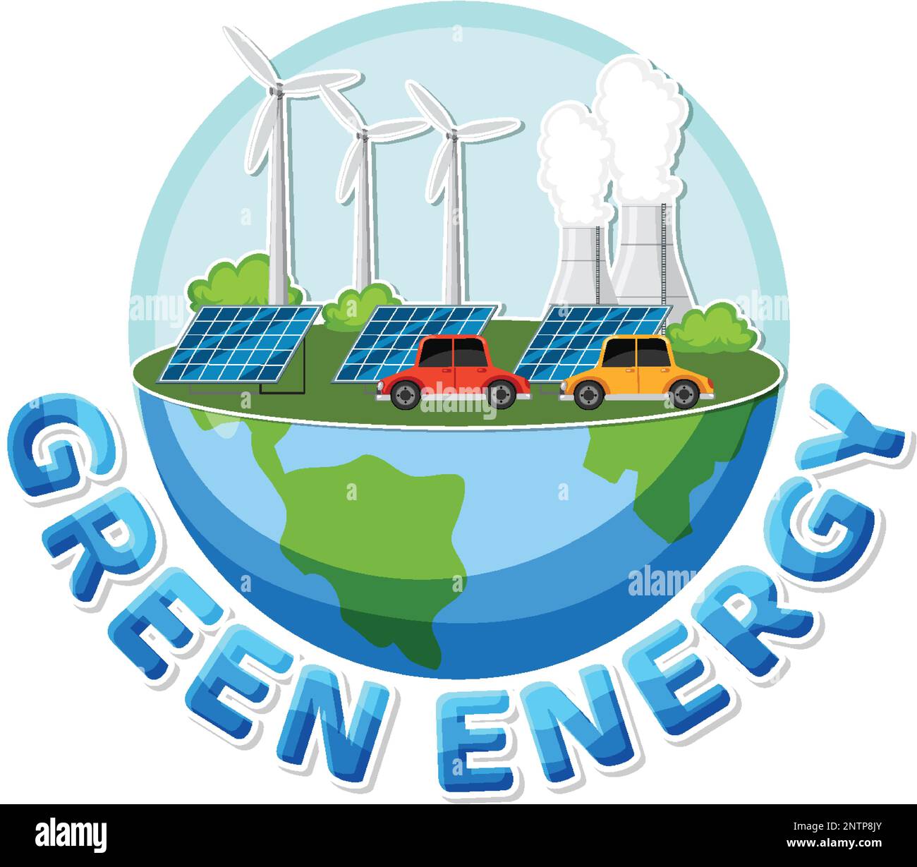 Alternative green energy vector concept illustration Stock Vector Image ...