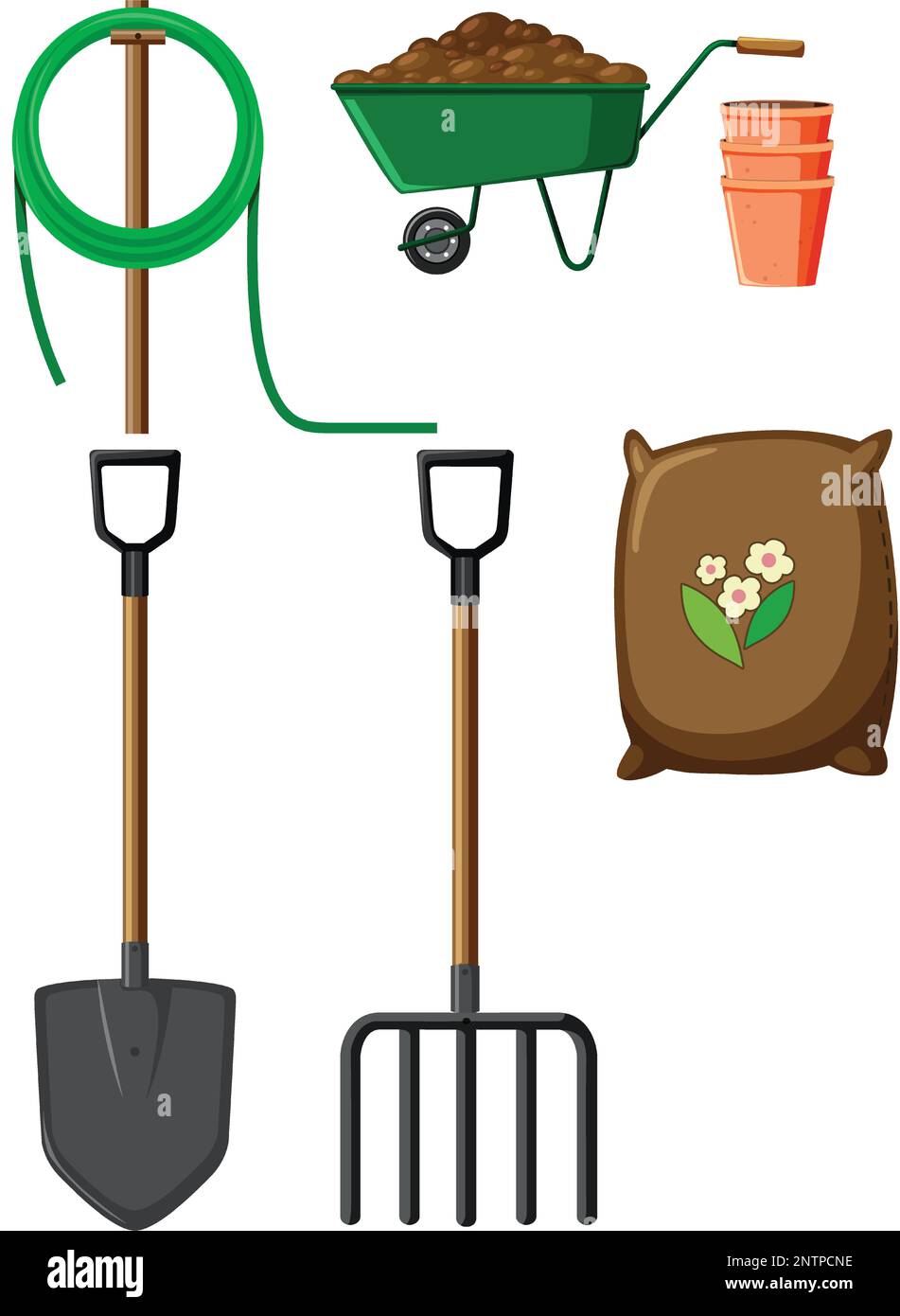 Set of gardening tools and equipment illustration Stock Vector Image & Art Alamy