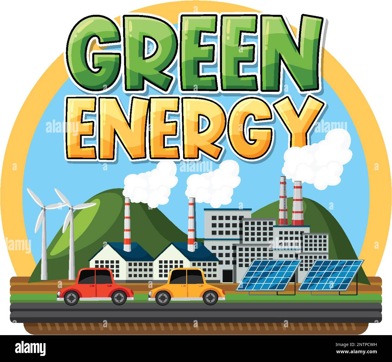 Alternative green energy vector concept illustration Stock Vector Image ...