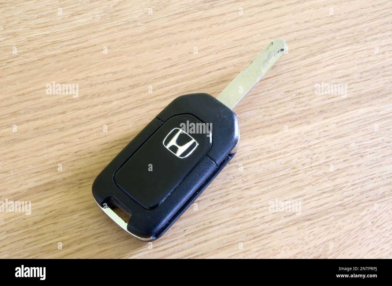 Honda Car Key Fob for Remote Control Central Locking On a 2017 Honda Civic Stock Photo