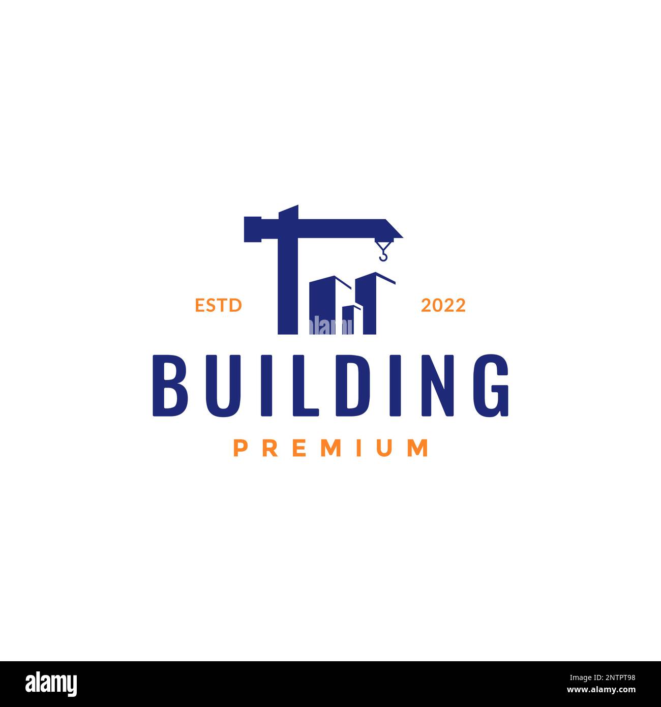 building construction heavy equipment crane company industry logo