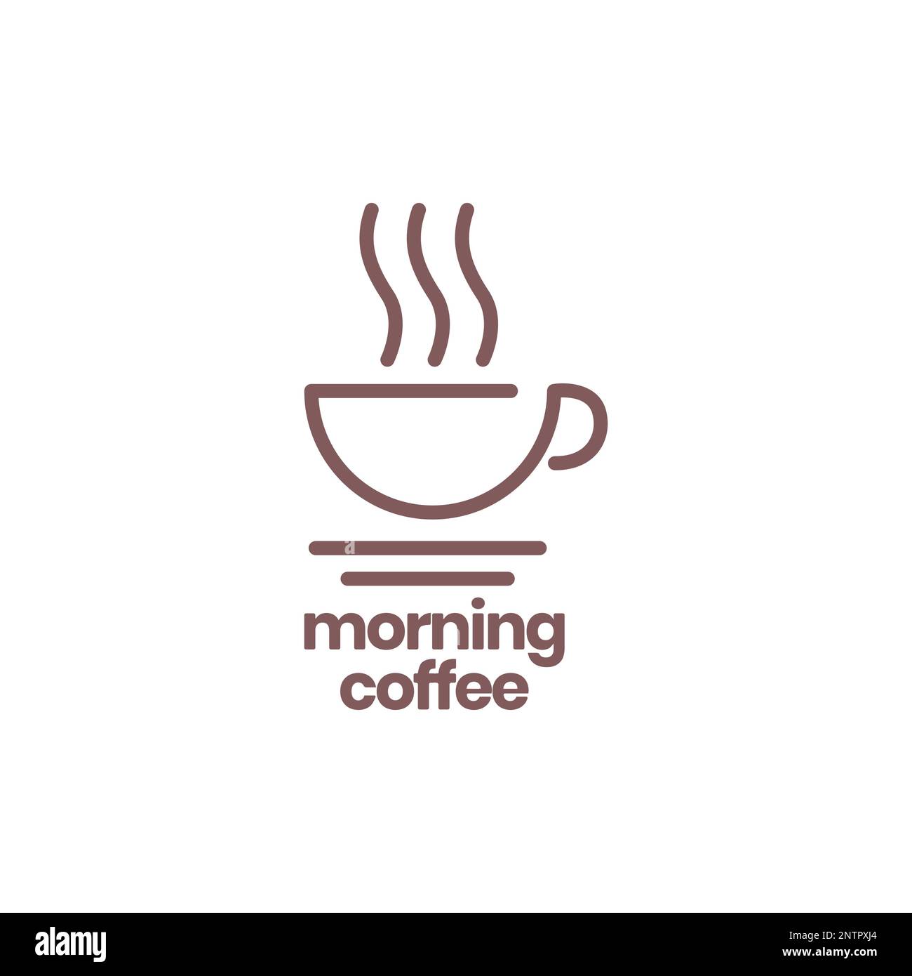 coffee cup drink smoke flavor smell beans minimalist logo design vector