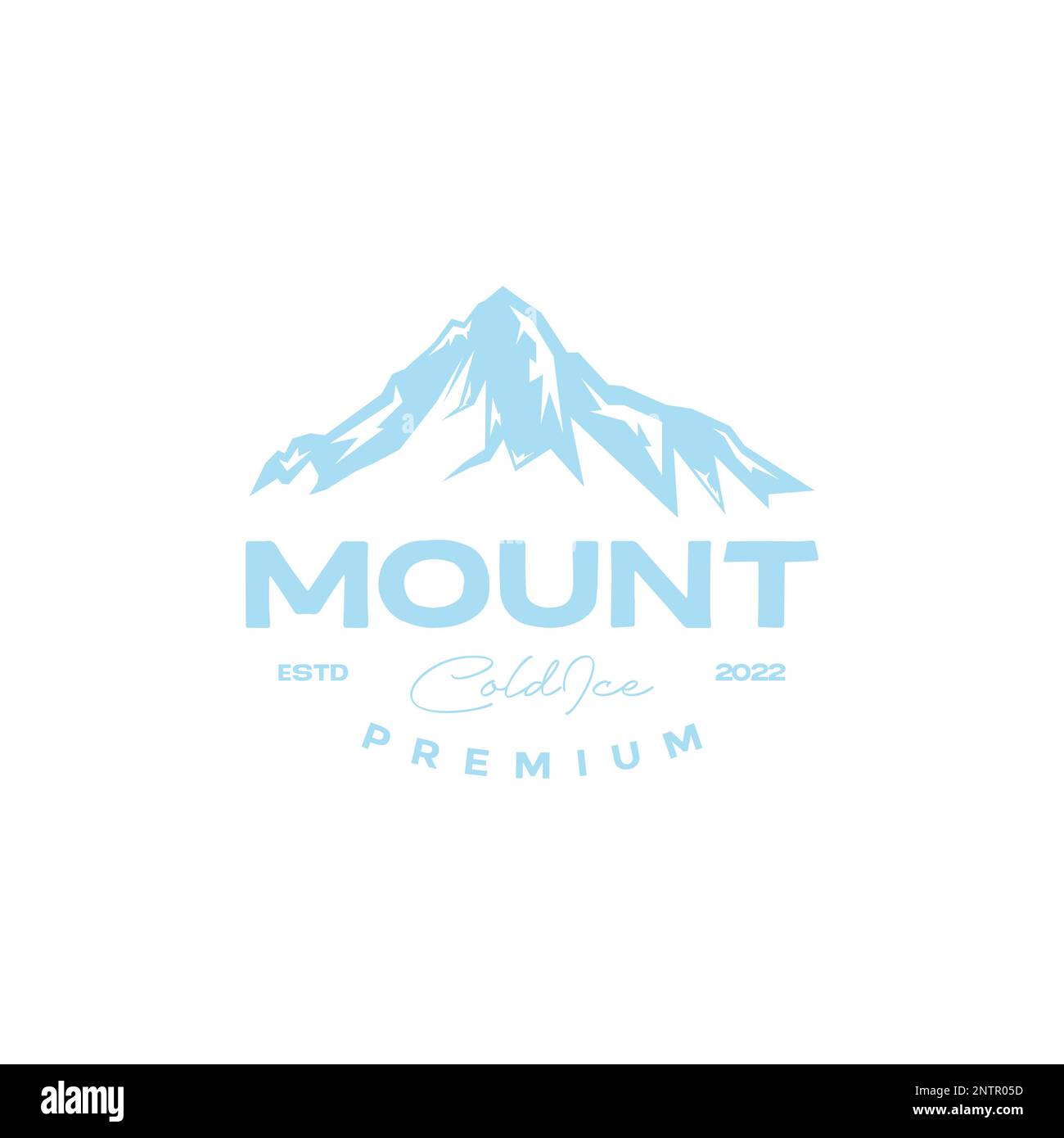 mount ice berg cold nature vintage logo design vector Stock Vector ...