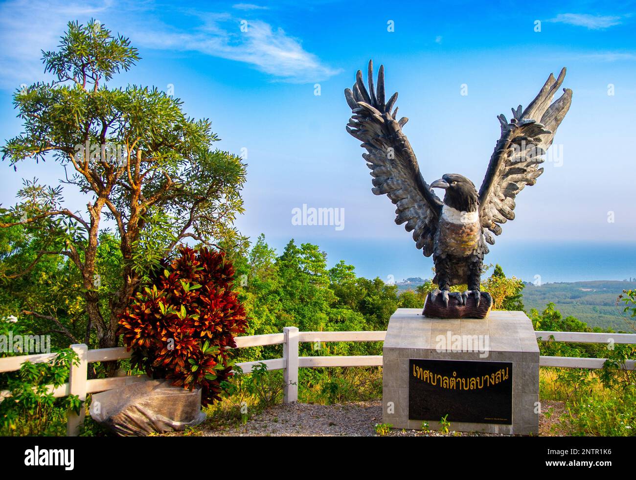Tourist area where you can see the raptor birds that live in the Chumphon area of Thailand Stock Photo