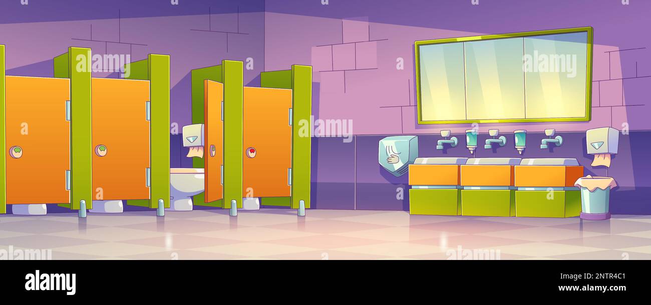 School washroom Stock Vector Images - Alamy, image size:1300x610