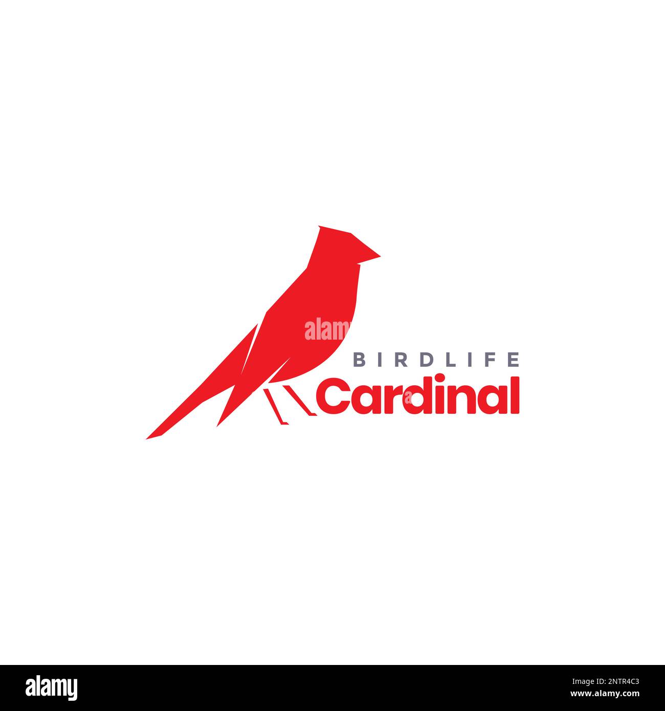 red bird little cardinal isolated modern endemic seed food logo design ...