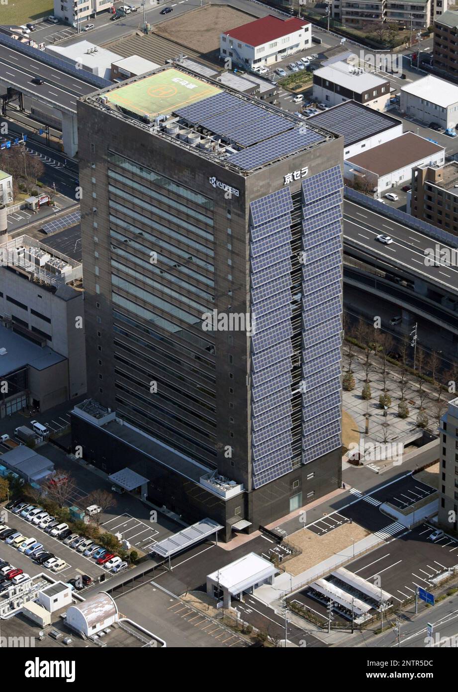 An aerial photo shows the Kyosera, Japan's major company of electronic