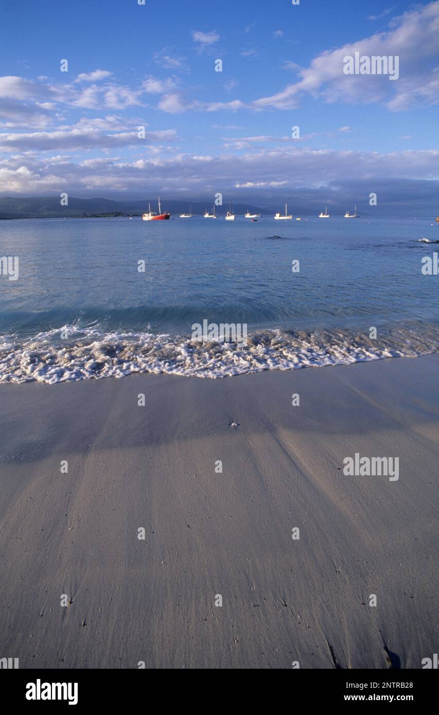 Australia, Tasmania, fishing vessels in the quaint fishing and holiday village of Bicheno. Stock Photo