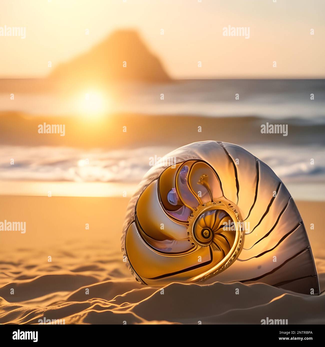 Nautilus shell in the sea wave hi-res stock photography and images - Alamy