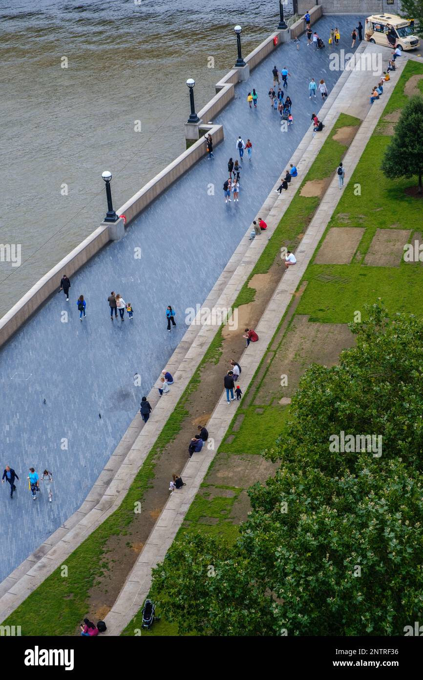 Bird’s eye view of The Queens Walk, Potters Field Park & The River