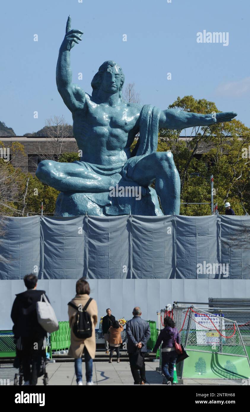 Nagasaki Peace Statue is unveiled after undergoing over a month