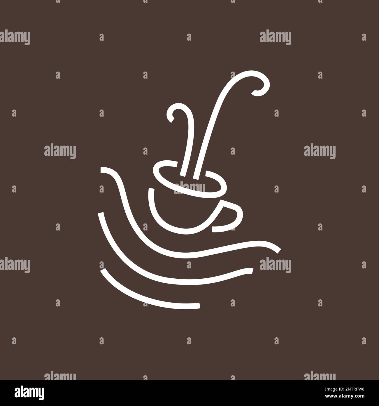 drink cup coffee relax day beach water minimalist line modern logo