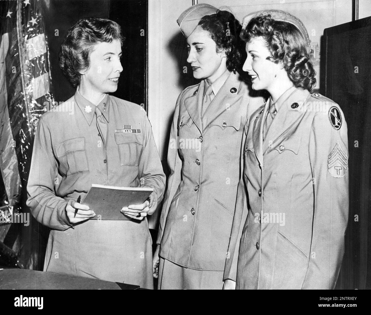 WW2 tropical jacket  Womens Army Corps USA Stock Photo