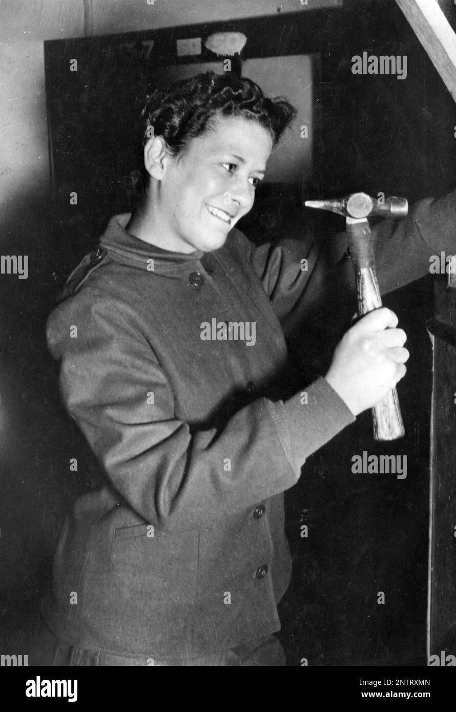 WW2 wool liner Womens Army Corps USA Stock Photo