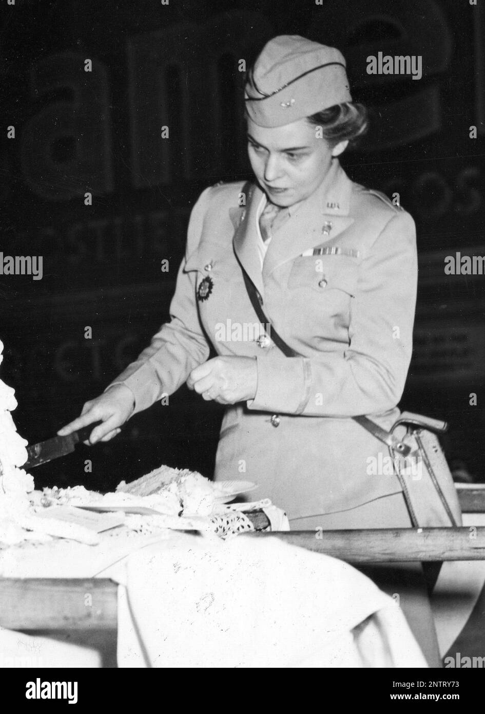 WW2 Oveta Culp Hobby Women's Army Corps USA Stock Photo