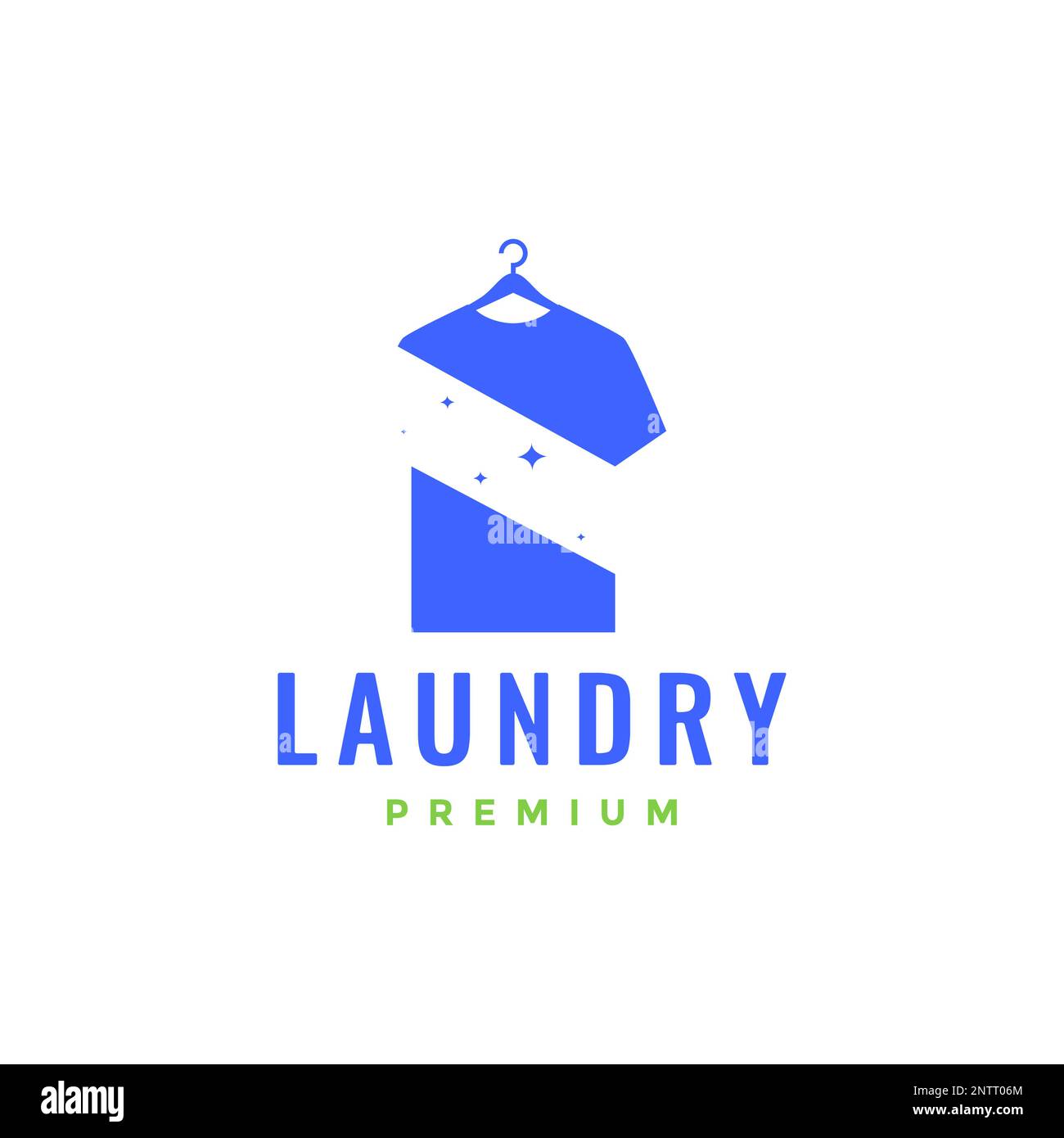 man clothing clean laundry shine logo design vector icon illustration
