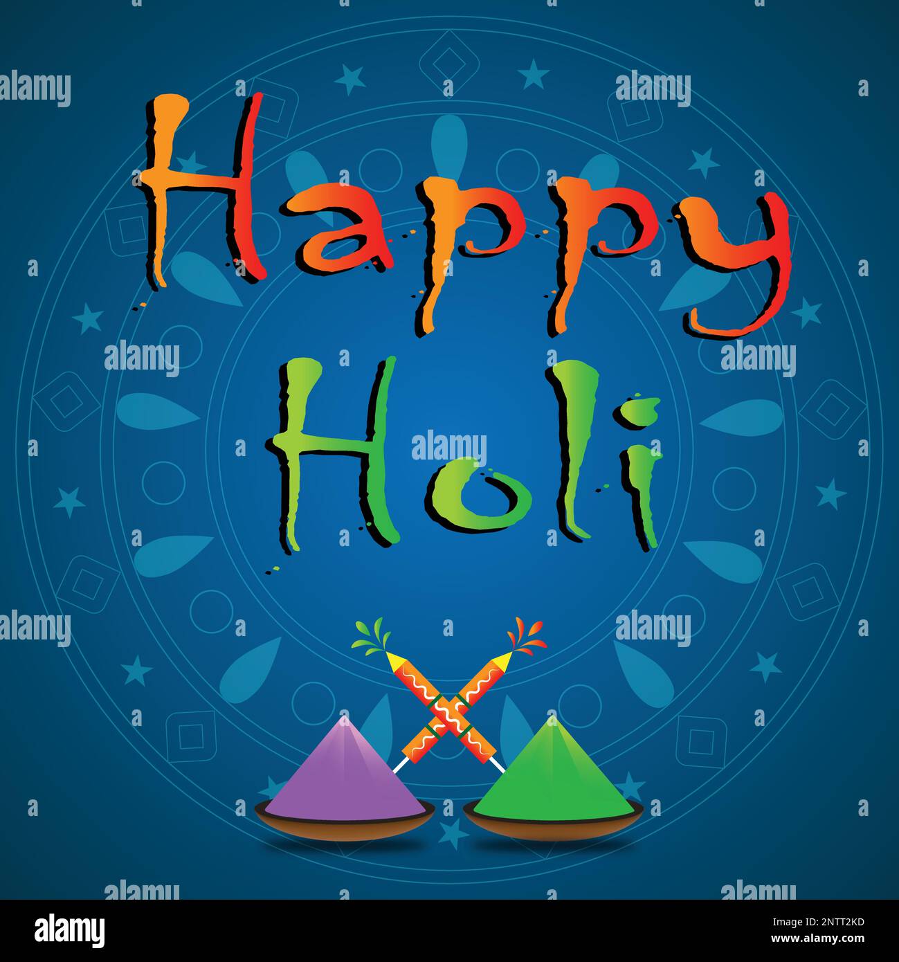 Happy Holi Festive Design Illustration Art Stock Vector