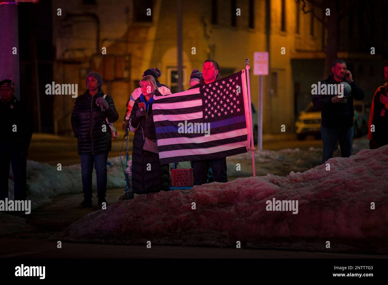 Lauri Witt of Rockford and her husband, David, hold a black and white