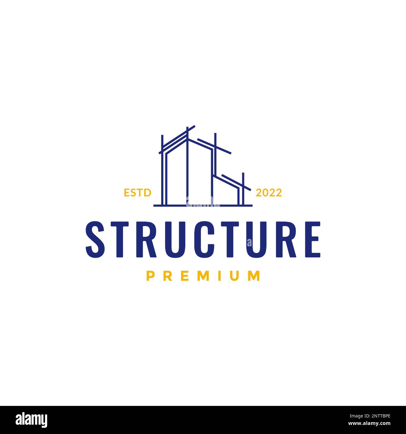skyscraper high building construction iron architect hipster logo