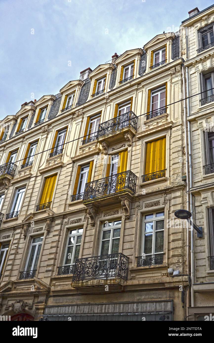 SaintEtienne, France January 27th 2020 Beautiful sculpted facade