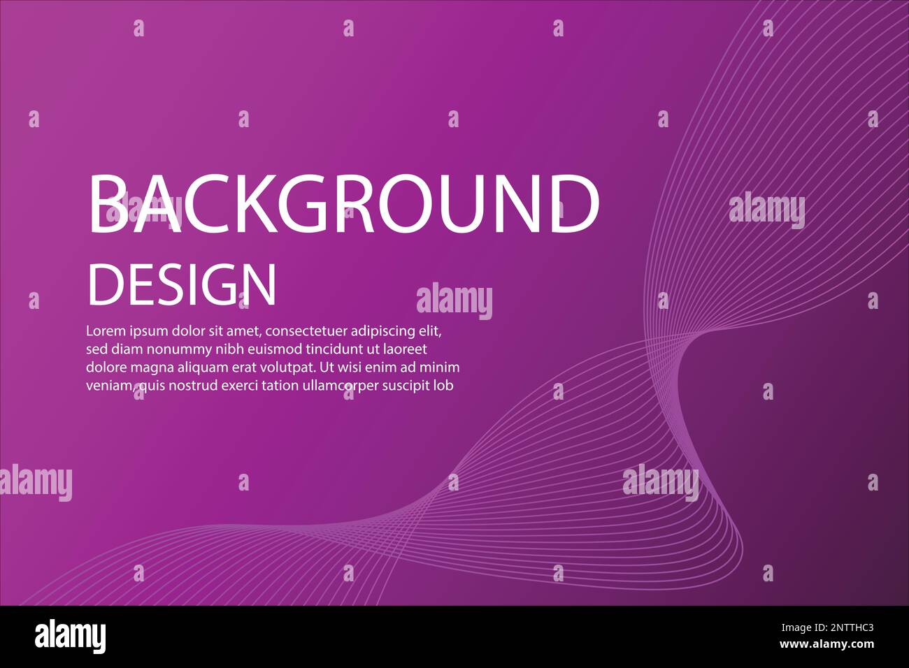 Purple abstract vector minimal background. Dynamic wavy line. Stock Vector