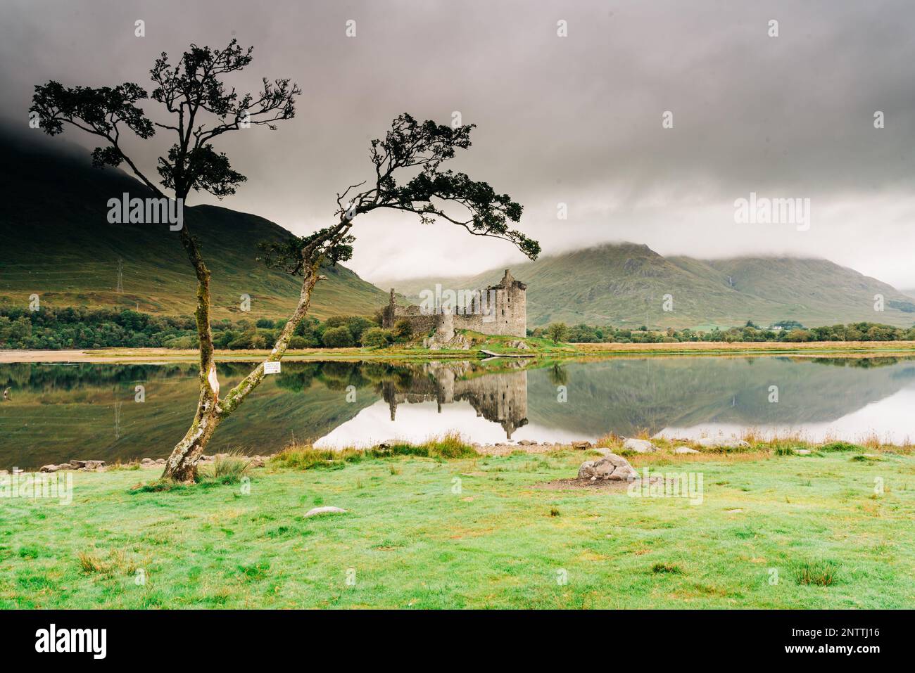 The historic Kilchurch Castle in Argyll & Bute with Loch Awe in the