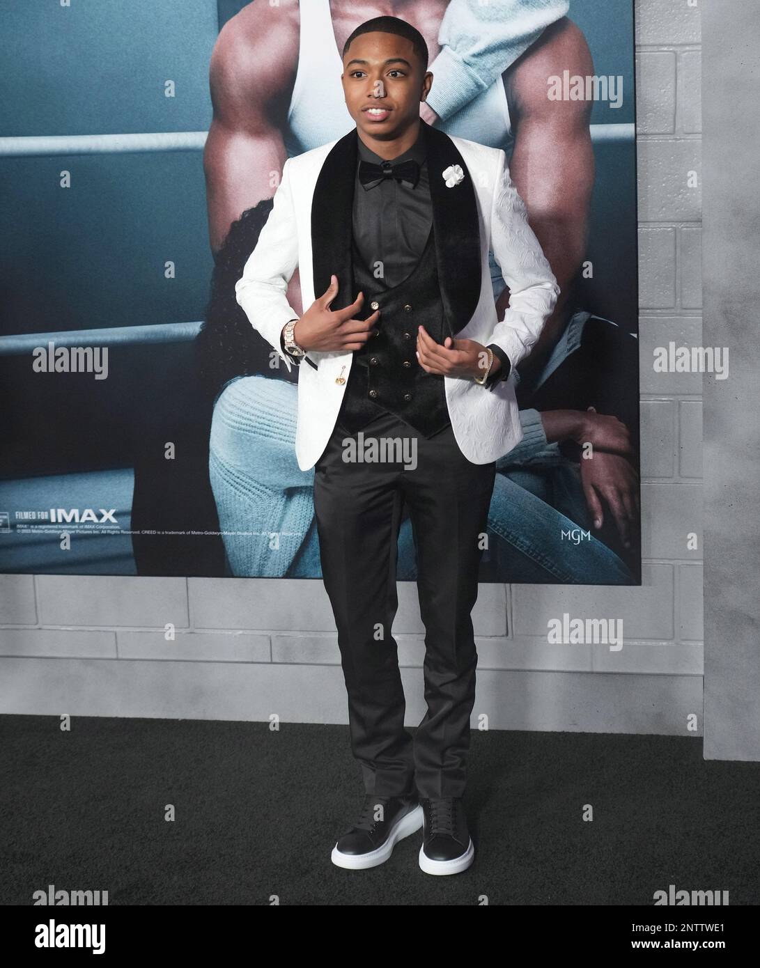 Thaddeus J. Mixon arrives at the CREED III Los Angeles Premiere held at