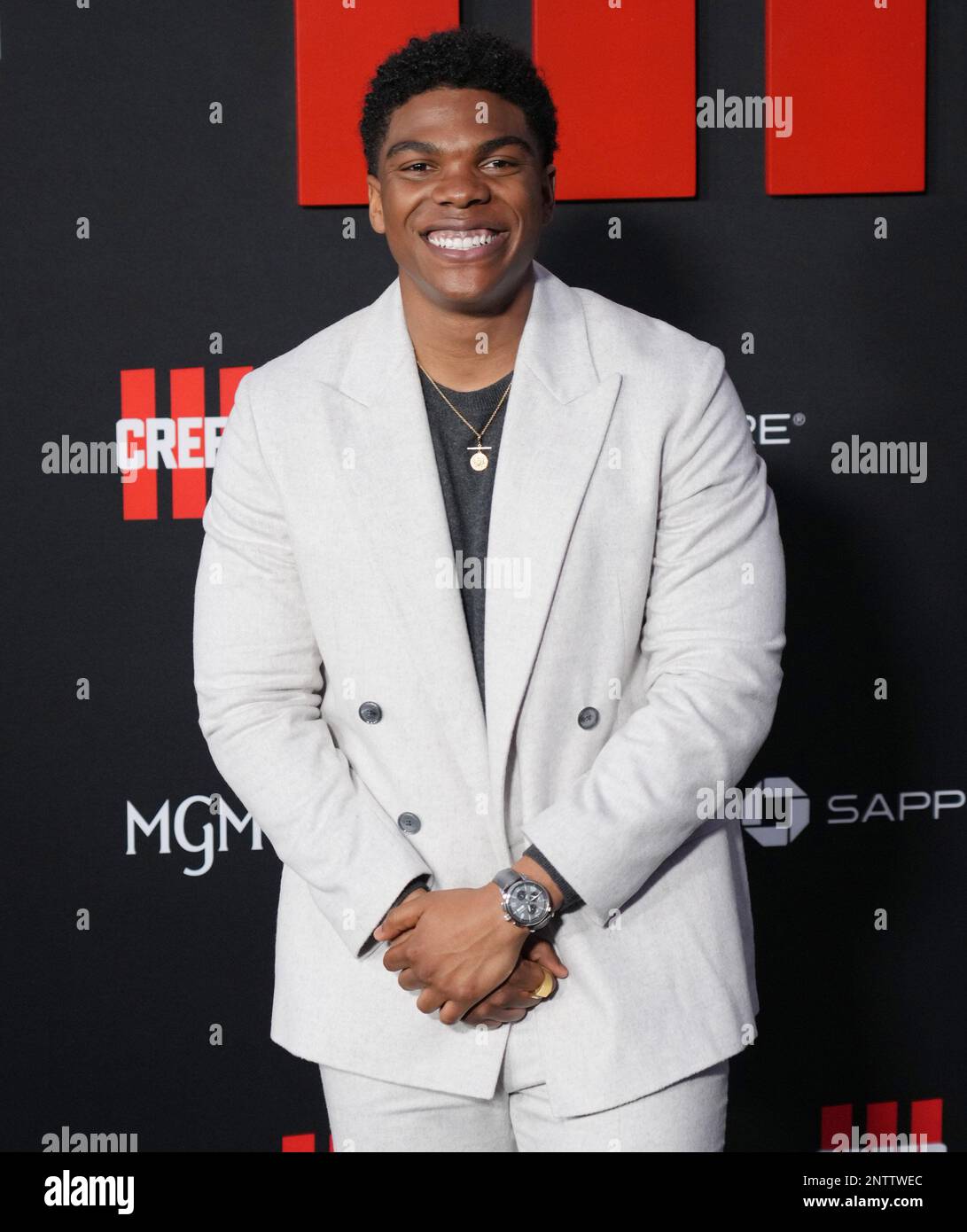 Spence Moore II arrives at the CREED III Los Angeles Premiere held at
