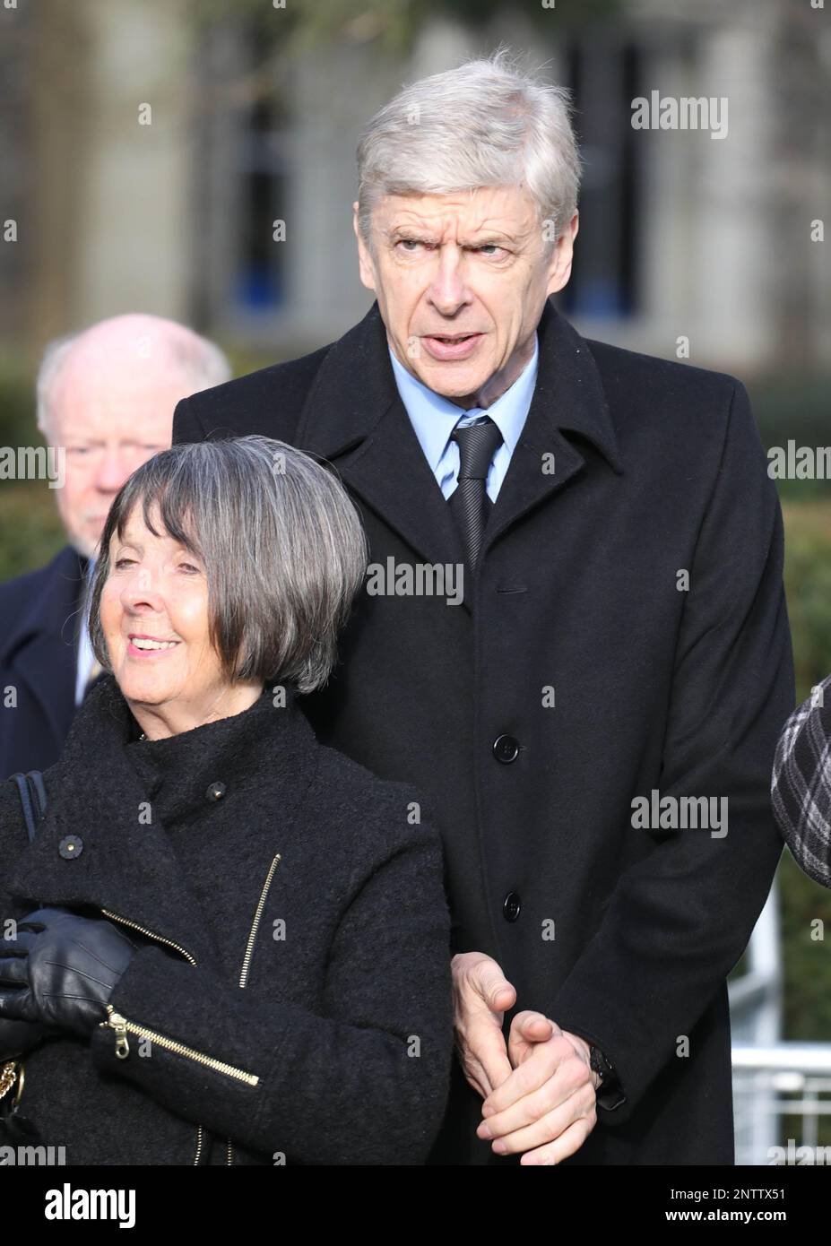 pic shows mourner Arsene Wenger Former England and Watford manager