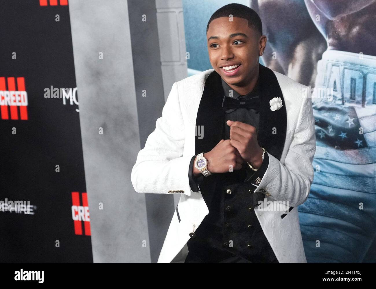 Thaddeus J. Mixon arrives at the CREED III Los Angeles Premiere held at