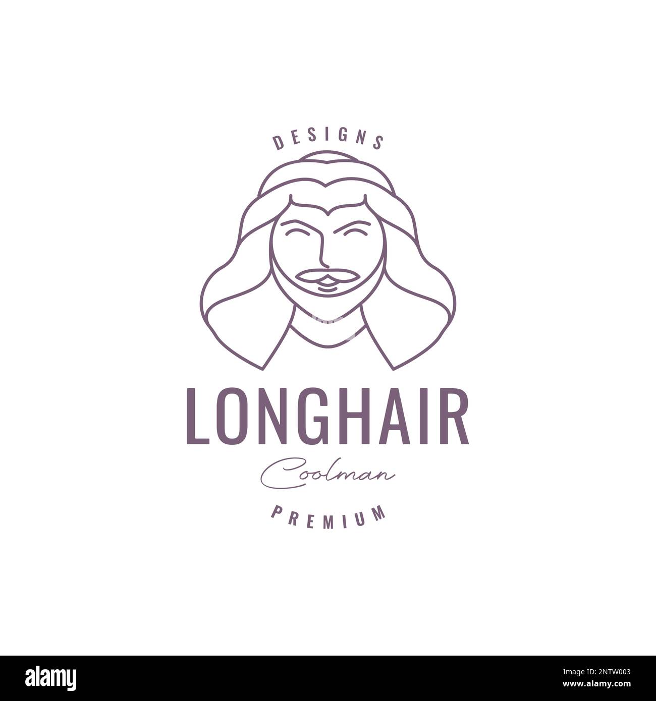 people old man mustache bearded long hair cool line minimal hipster