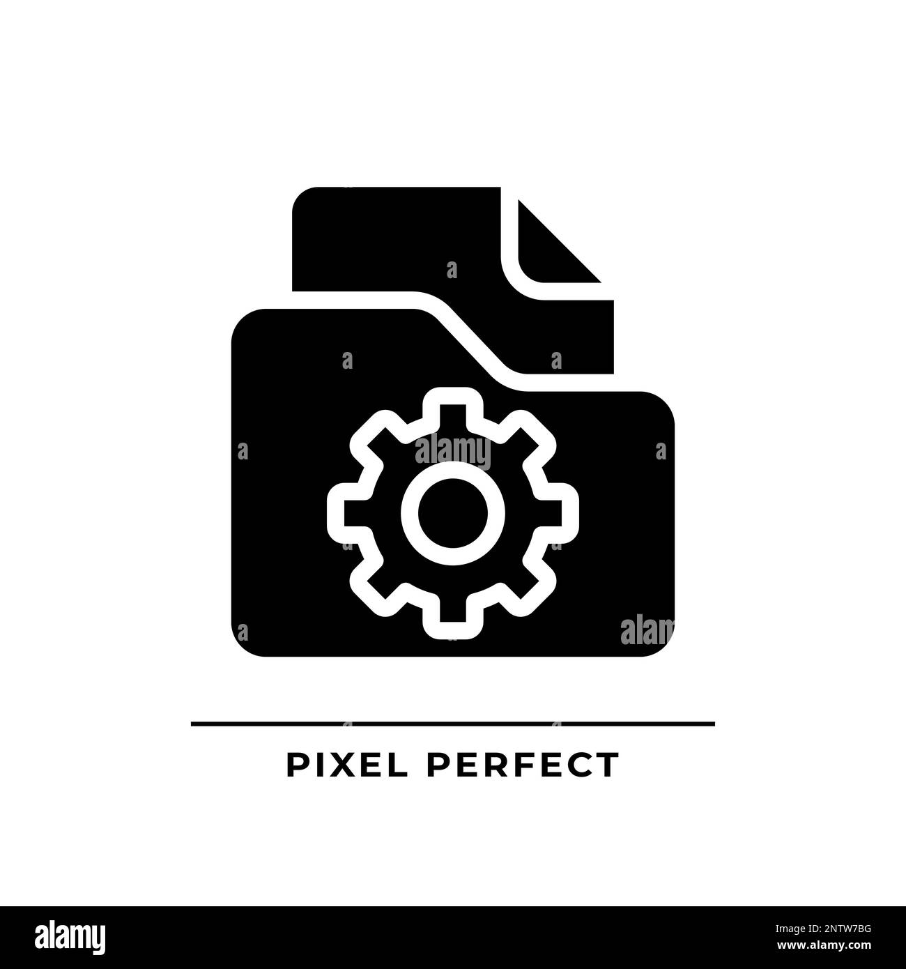 File folder gear icon Black and White Stock Photos & Images - Alamy