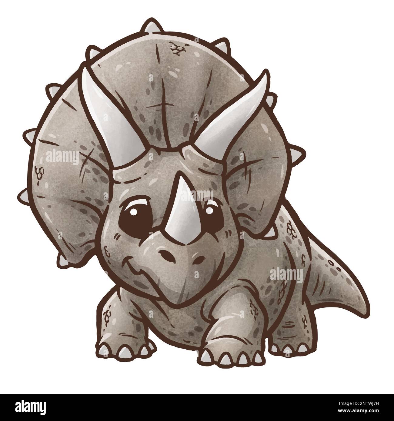 Cartoon Dinosaur. Cartoon Cute Baby Dino Triceratops Prehistoric Wild  Animals Brontosaurus Isolated Dinosaurs Vector Ilustração do Vetor -  Ilustração de fantasia, extinto: 144890330